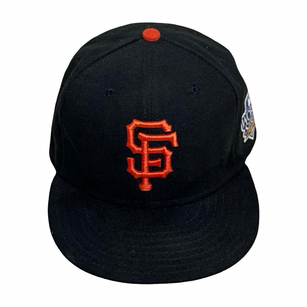New Era 59FIFTY San Francisco Giants Black Fitted Cap World Series Patch 7 3/8